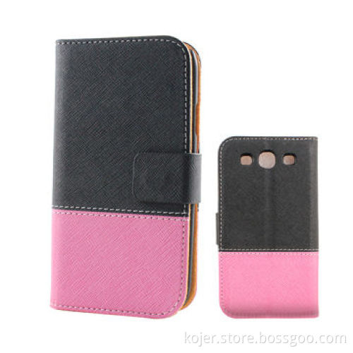 Book Style Leather Mobile Phone Cases for Galaxy S3 i9300, Magnetic Flap on Top, OEM Orders Welcomed